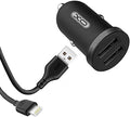 XO TZ08 Mini car car  charger set Micro 2.1A - Black