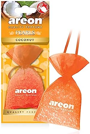 AREON Pearls I Car & Home Hanging Air Freshener I Coconut (Pack of 3)
