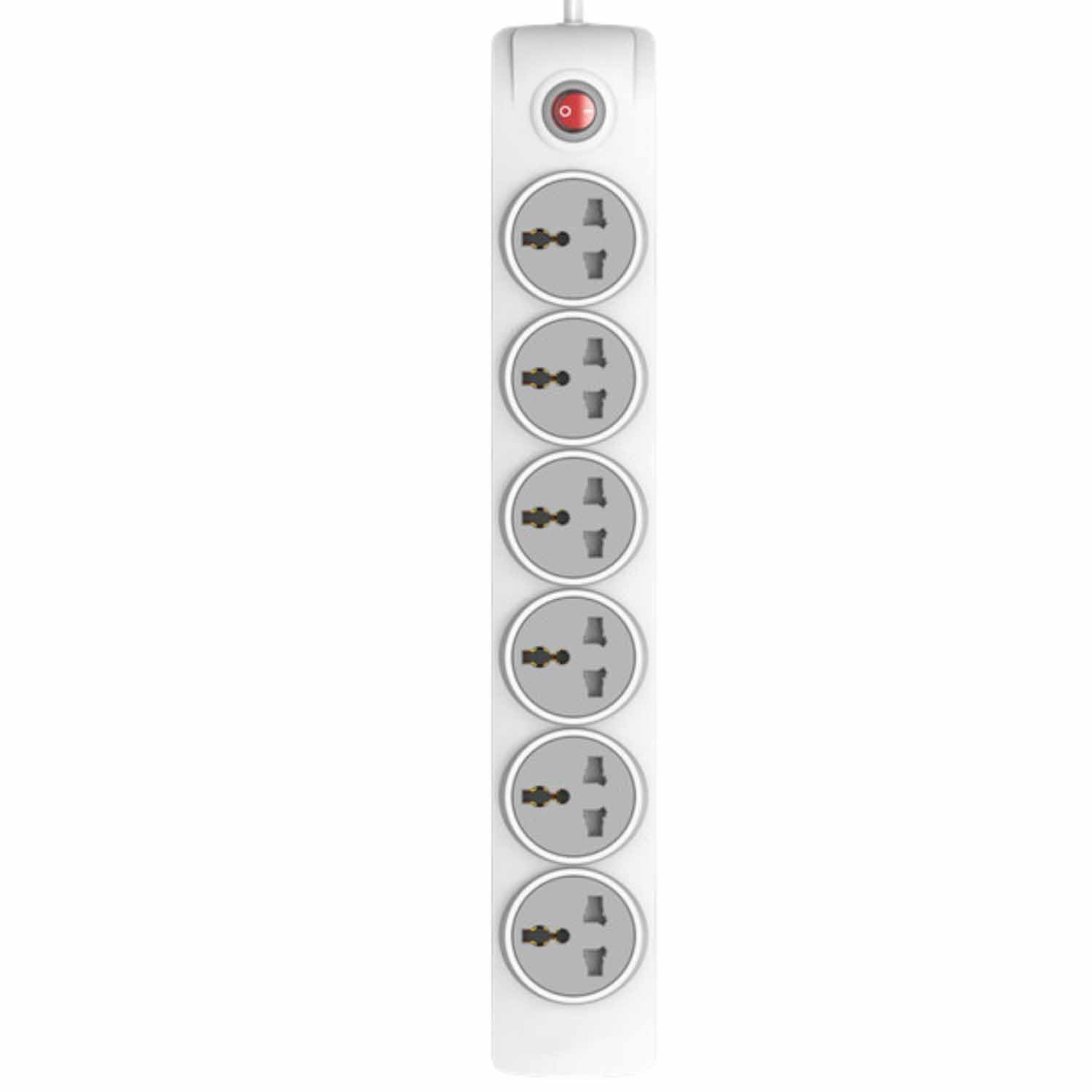 Huntkey 6-Outlets Power Strip 2m Cord Safe and Durable Huntkey 6-Outlets Power Strip 2m Cord Safe and Durable