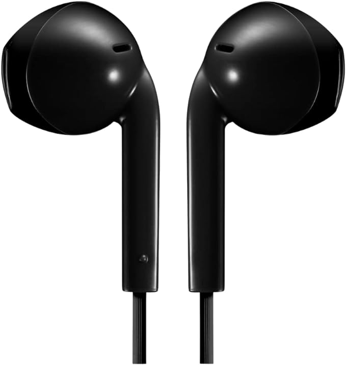 JVC In-Ear Earbuds Compact & Comfort with 1 Button Remote Control, Sweat Resistant (IPX2), 1.0 m Cable - Black