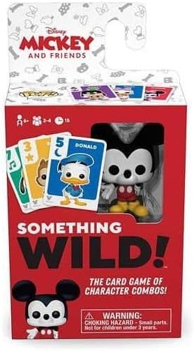 من فانكو Funko Signature Games: Something Wild Card Game- Mickey & Friends أوراق لعب مع مجسمات مصغرة لشخصيات كرتونية