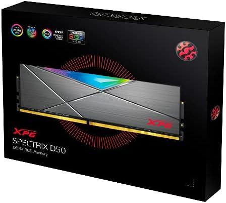 ذاكرة XPG SPECTRIX D50 سعة 8 جيجابايت 1x8 جيجابايت DDR4 3000 ميجا هرتز CL16-20-20 TUNGSTEN GREY U-DIMM 