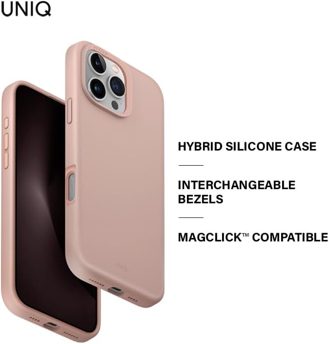 غطاء iPhone 16 Pro UNIQ HYBRID MagClick LINO HUE – Blush