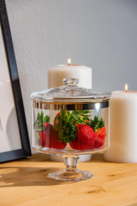 Edzard Erik 19cm Crystal Glass Jar with Lid - Elegant & Luxury