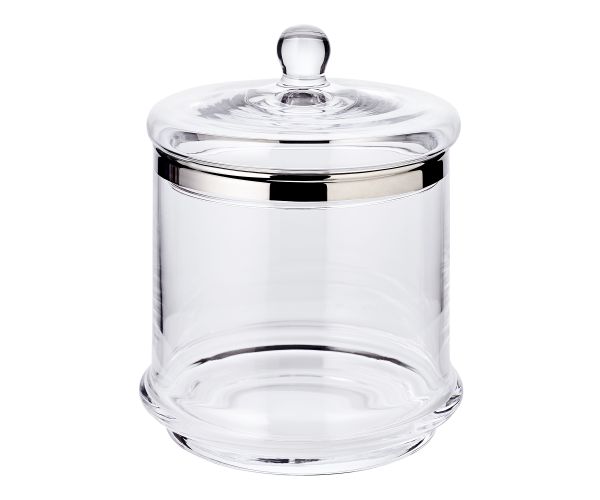 Edzard Lia 12cm Crystal Glass Jar with Lid - Elegant & Luxury