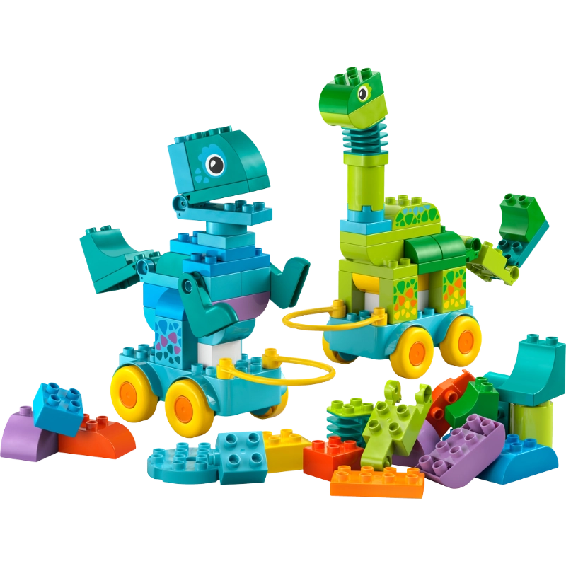 LEGO DUPLO ديناصورات بعجلات 10451 – 108 قطعة