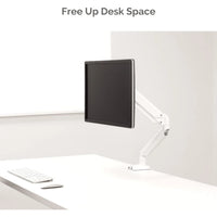 Fellowes Platinum Series Single Adjustable Monitor Arm - White