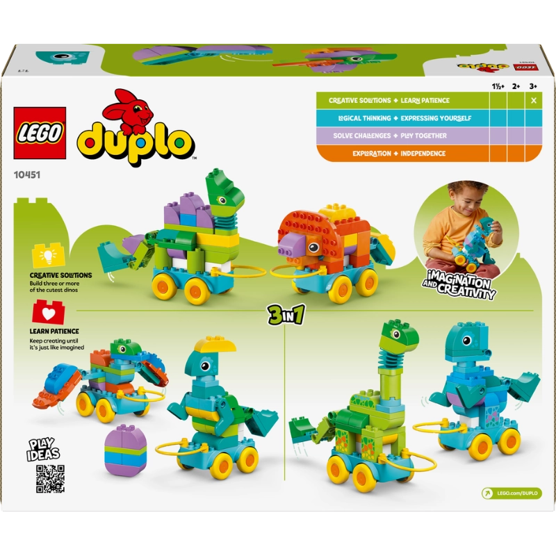 LEGO DUPLO ديناصورات بعجلات 10451 – 108 قطعة