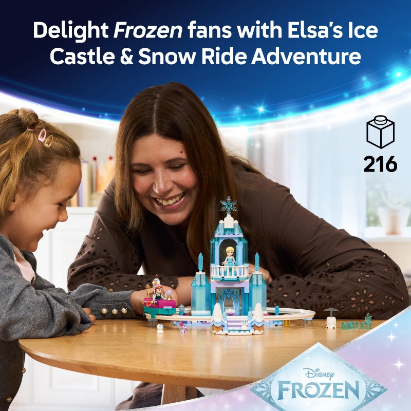 LEGO Disney Elsa's Ice Castle & Snow Ride Adventure – 216 Pieces | Set 43281
