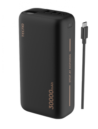 TECNO 3 Way High Speed 30000mAh Power Bank with LED Display