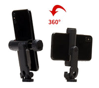 Jmary Double Cold Shoe Extension Mobile Holder Clip - Black