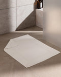 Madame Coco Ryella Armure Foot Towel – 100% Cotton Hotel Bath Mat | White & Grey