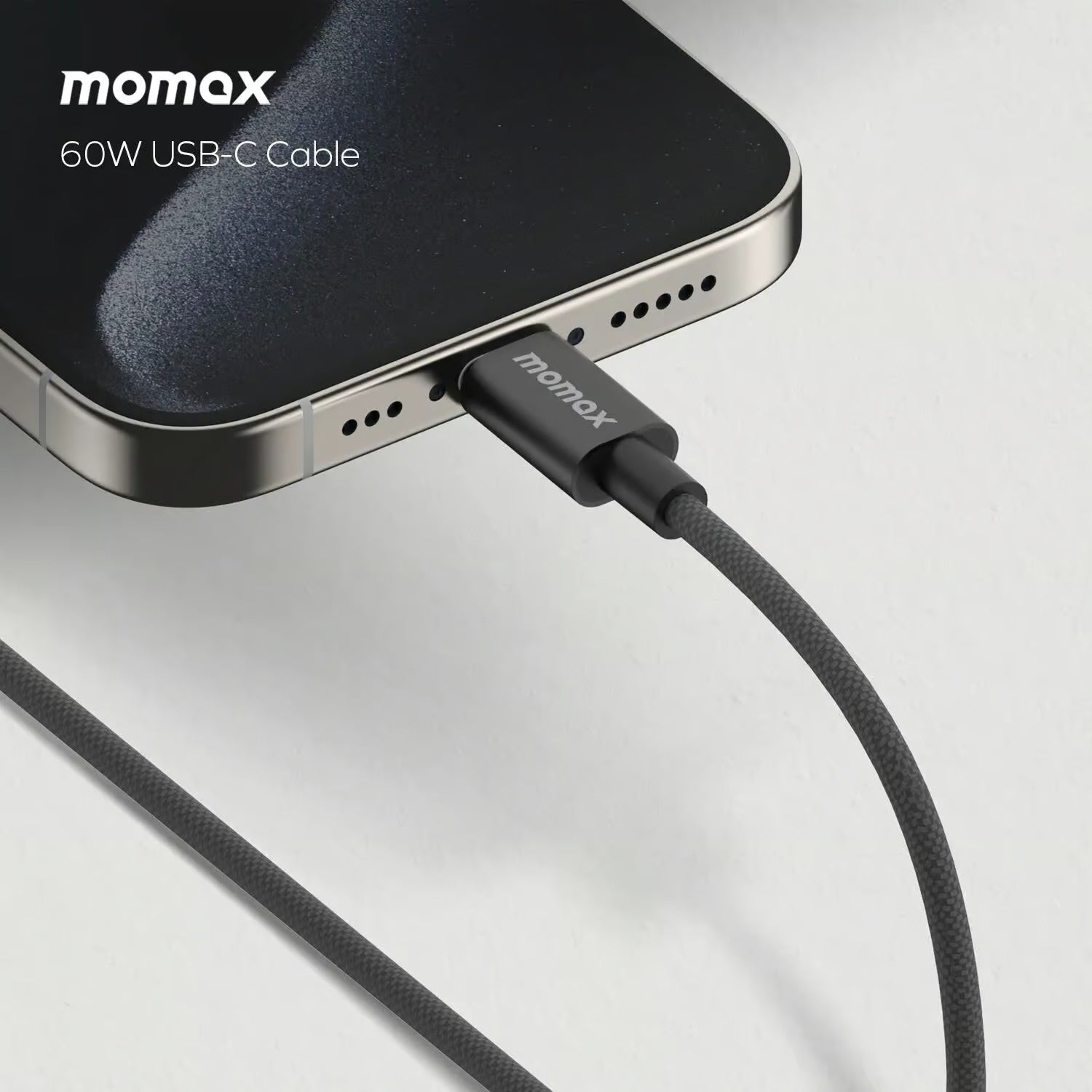 MOMAX Elite USB-C to USB-C Braided Cable (1.5m) - Black MOMAX Elite USB-C to USB-C Braided Cable (1.5m) - Black