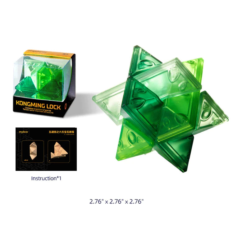 Mideer Neon Space Kongming Lock – Hexagonal Gem Mideer Neon Space Kongming Lock – Hexagonal Gem