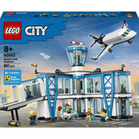 LEGO City Airport with Airplane – 887 Pieces | Set 60502