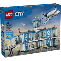 LEGO City Airport with Airplane – 887 Pieces | Set 60502