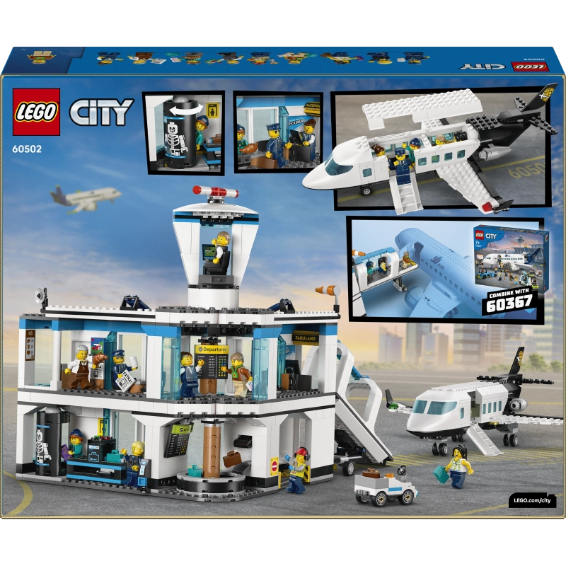 LEGO City Airport with Airplane – 887 Pieces | Set 60502