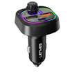 Lenyes CA901 شاحن سيارة سريع مزدوج USB + Type-C – أسود

