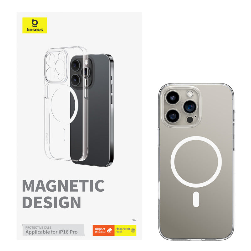 Baseus Crystal Series Magnetic Phone Case for iPhone 16 Clear Baseus Crystal Series Magnetic Phone Case for iPhone 16 Clear