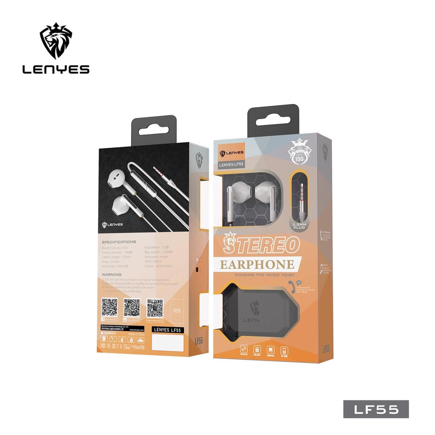 سماعة أذن Lenyes LF-55 – صوت نقي وتصميم مريح داخل الأذن
