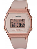 Casio Digital Beige Rubber For Women LW-204-4A