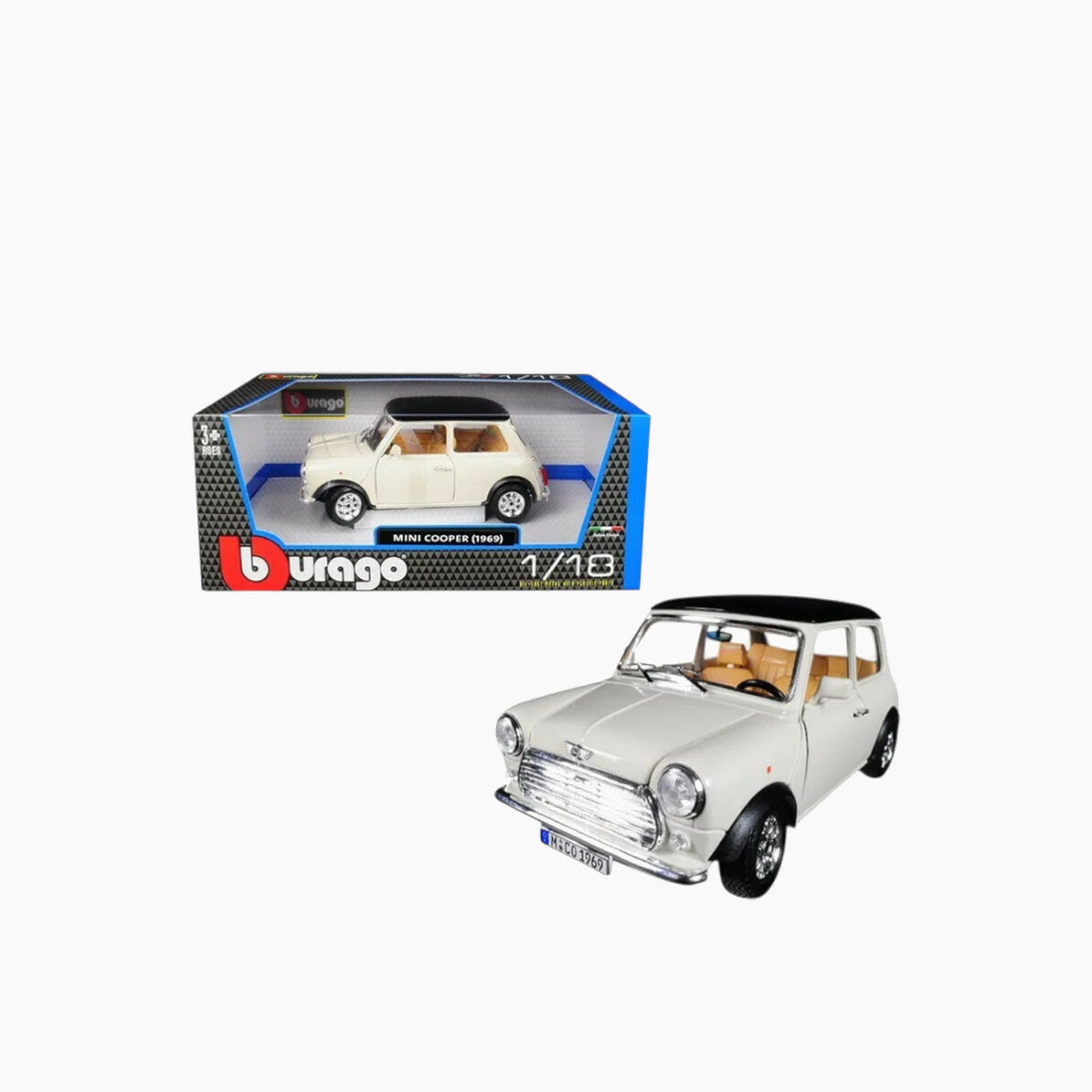 Maisto Mini Cooper (1969) Die-Cast Model Car – 1:18 Scale