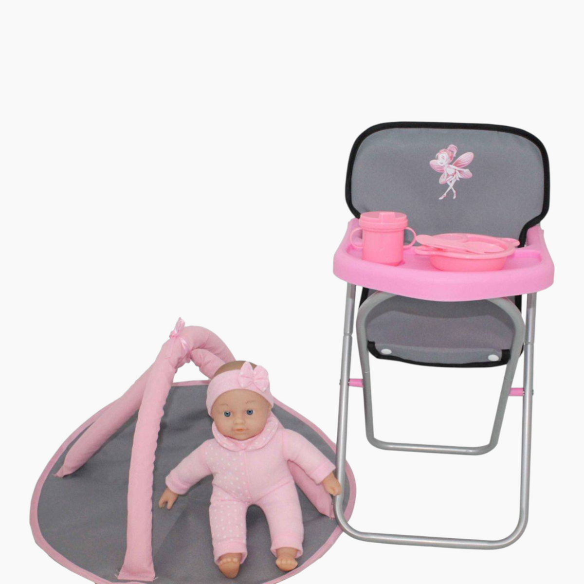 Bambolina Deluxe 7-in-1 High Chair Set with Doll