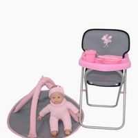 Bambolina Deluxe 7-in-1 High Chair Set with Doll
