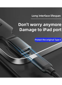 محول PIVA PW-02 بزاوية قائمة ومنفذ USB-C – يدعم طاقة 60 واط، ونقل بيانات بسرعة 10 جيجابت في الثانية، ودقة 4K