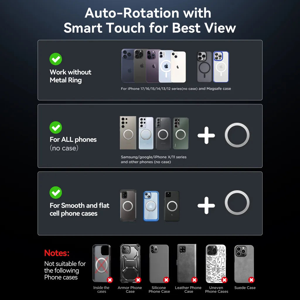 Joyroom JR-ZS506 Magnetic Wireless Car Charger / Phone Holder - Black