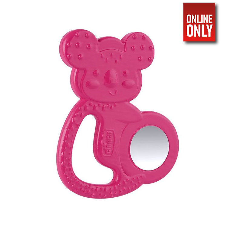 Chicco Stainless Steel Teether 4M+ Cooling Relief for Girl- Pink Chicco Stainless Steel Teether 4M+ Cooling Relief for Girl- Pink