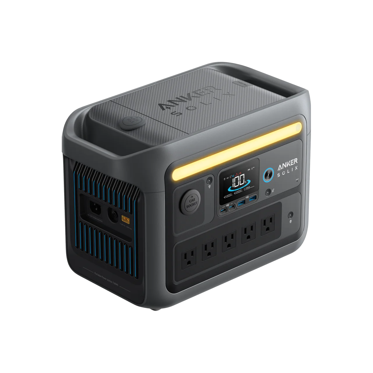 Anker SOLIX C800 Plus - 1200W Portable Power Station with Camping Lights