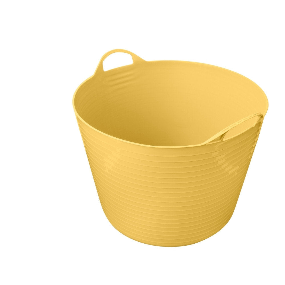 Jadever 42L Flexible Plastic Bucket Durable & Versatile - Yellow