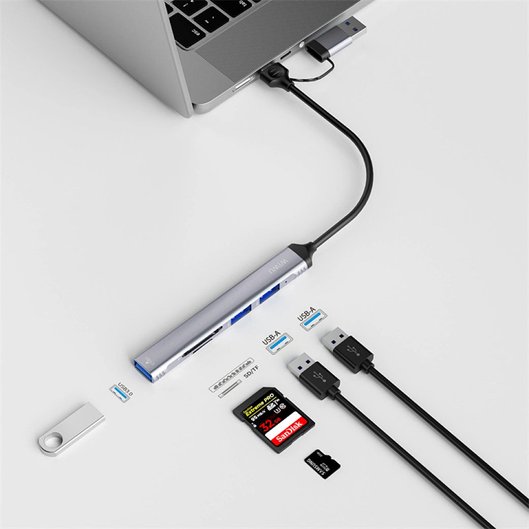 WiWU 5-in-1 USB-C Hub Adapter | Docking Station HB003 WiWU 5-in-1 USB-C Hub Adapter | Docking Station HB003