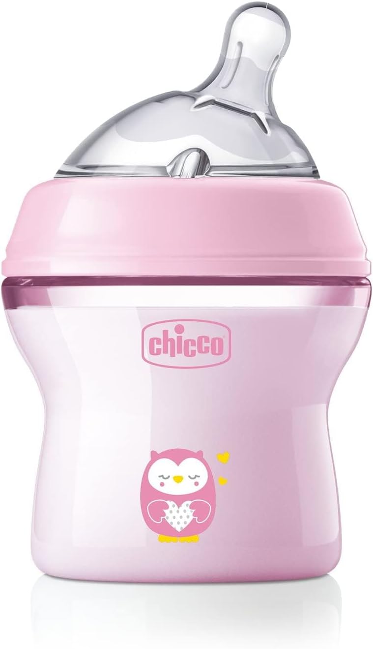 Chicco Natural Feeling Bottle 150ml Anti-Colic 0M+ - Pink Chicco Natural Feeling Bottle 150ml Anti-Colic 0M+ - Pink