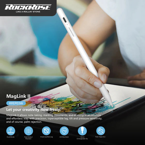 RockRose MagLink II Stylus for iPad – Magnetic, Pixel-Perfect, Tilt-Sensitive RockRose MagLink II Stylus for iPad – Magnetic, Pixel-Perfect, Tilt-Sensitive
