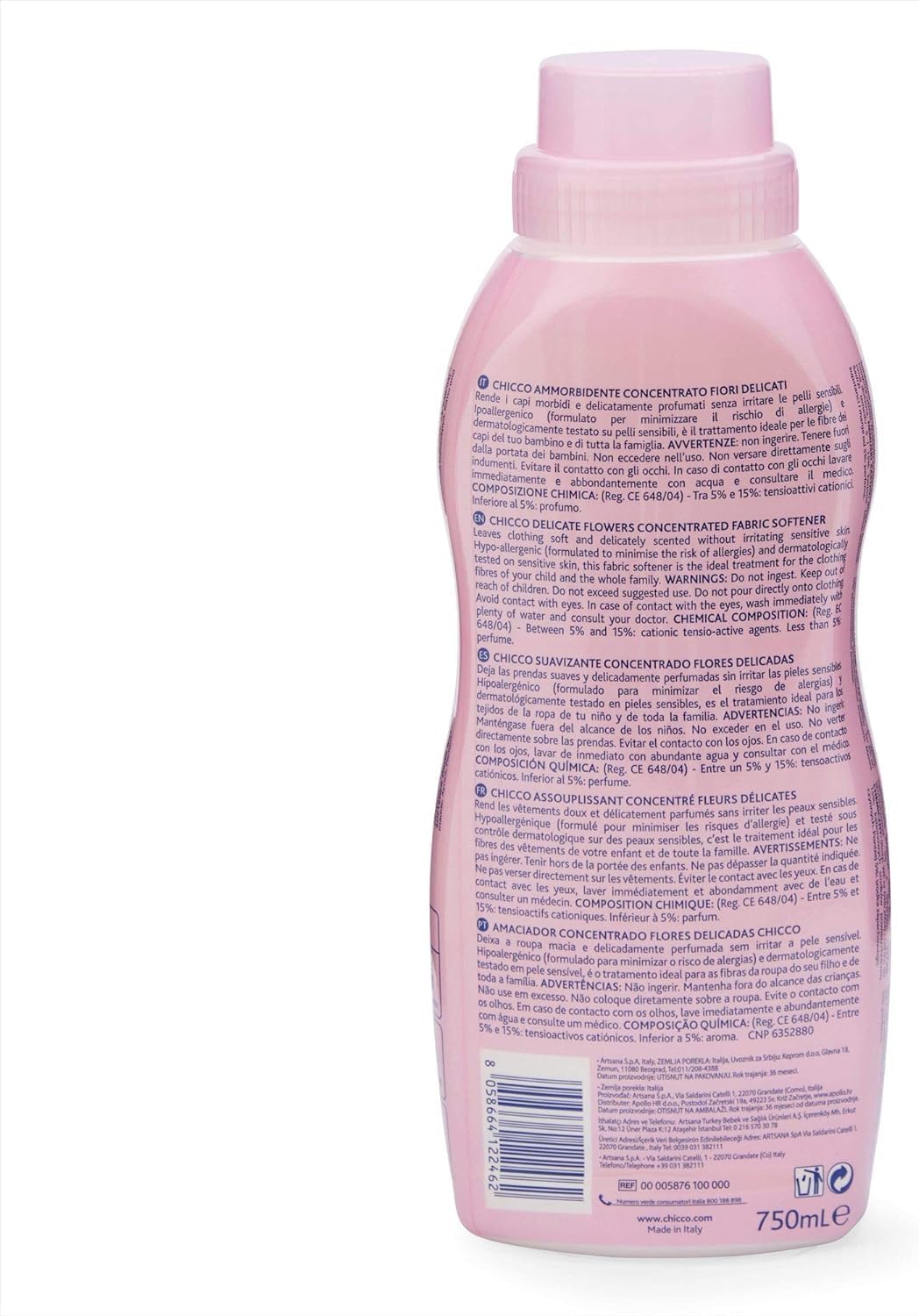 Chicco Softener Delicate Flowers Long-Lasting Freshness 750ml Chicco Softener Delicate Flowers Long-Lasting Freshness 750ml