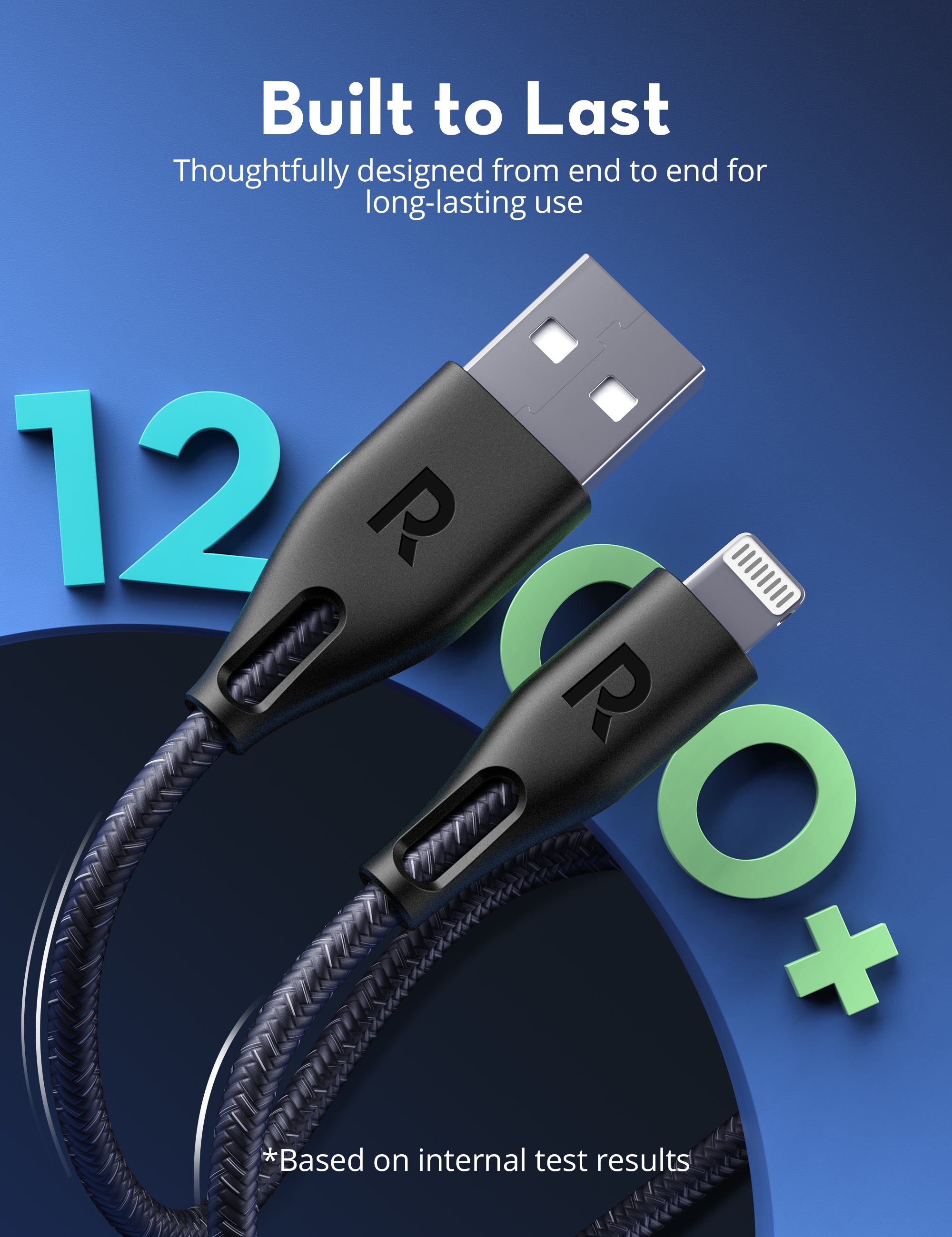 RAVPower USB to Lightning Cable 2m Nylon