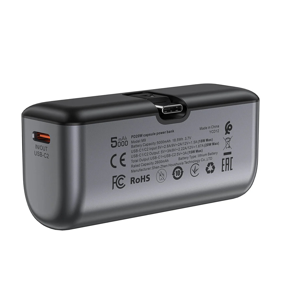 باور بانك ACEFAST 5000mAh سريع | قابس قابل للطي USB-C PD 20W