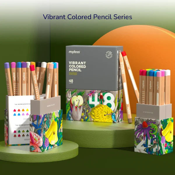 Mideer Vibrant Colored Pencils 36 Colors – Safe for Kids