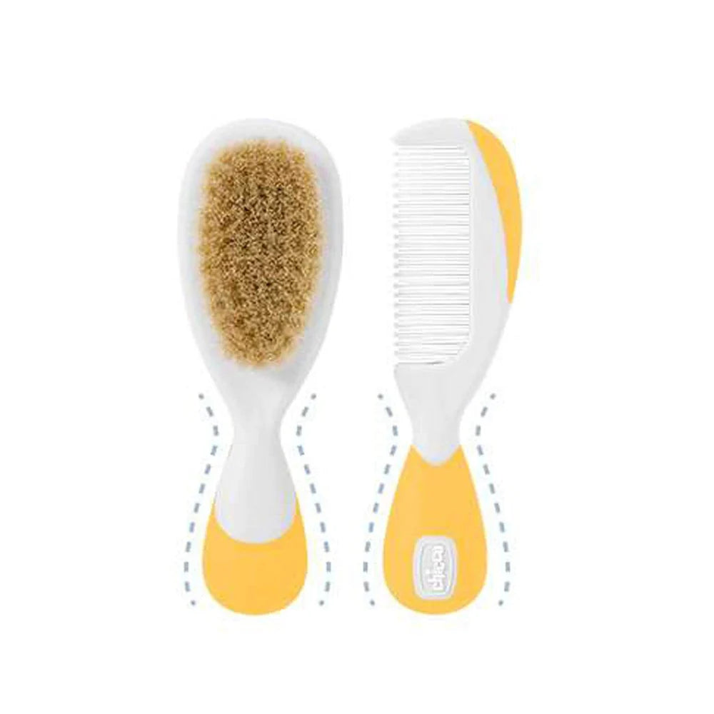 Chicco Baby Brush & Comb Set Soft & Safe - Orange Chicco Baby Brush & Comb Set Soft & Safe - Orange
