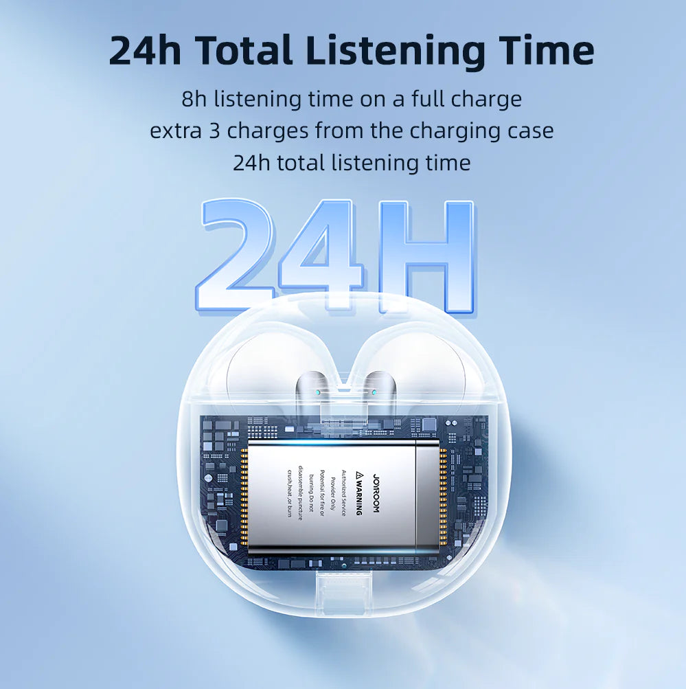 سماعات أذن لاسلكية حقيقية من سلسلة جي بودز من جوي روم مع ميكروفونين لتقليل الضوضاء 