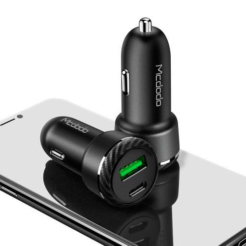 Mcdodo 38W PD & QC3.0 Fast Car Charger Quick & Efficient - Black Mcdodo 38W PD & QC3.0 Fast Car Charger Quick & Efficient - Black