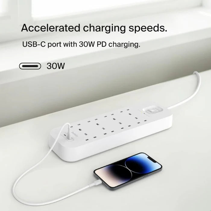 Belkin Surge Protector with 2 USB-C Ports (8 Outlet with 2 USB-C)