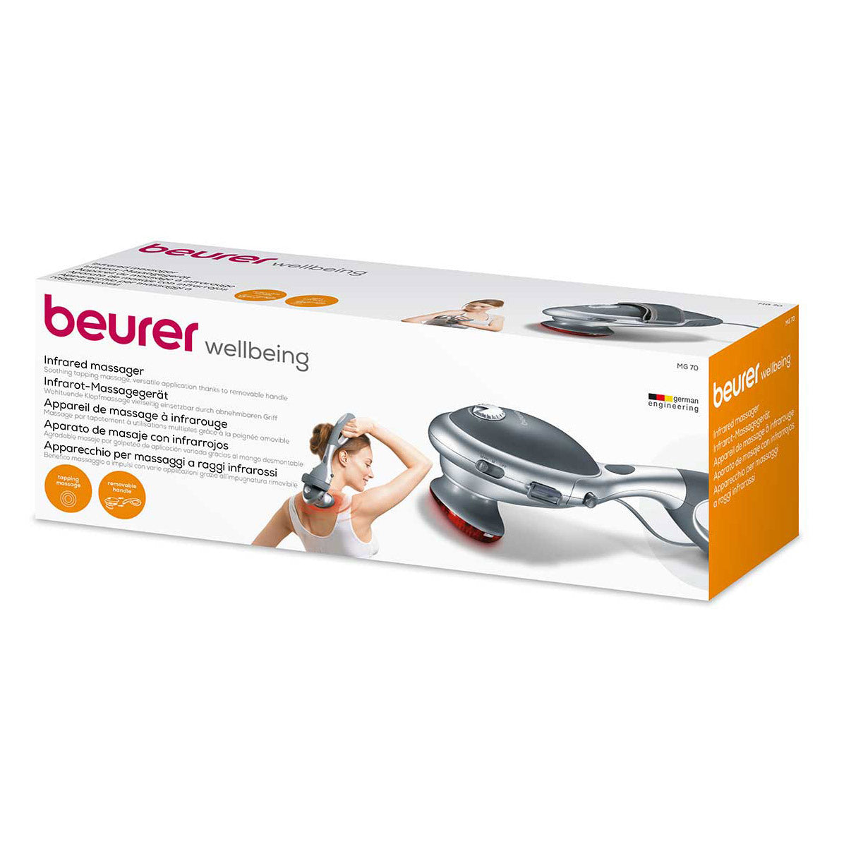 Beurer MG 70 Electric Massager for Back & Legs with Heat