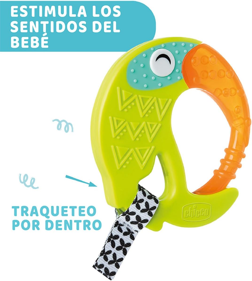 Chicco Fresh Funny Teether 6M+ Soothes Teething Pains - Green Chicco Fresh Funny Teether 6M+ Soothes Teething Pains - Green