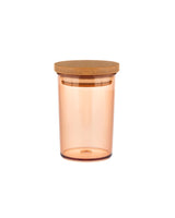 Madame Coco Renard Single Cruet – Amber & Smoke, Wooden Lid & Rustic Spice Storage Elegance