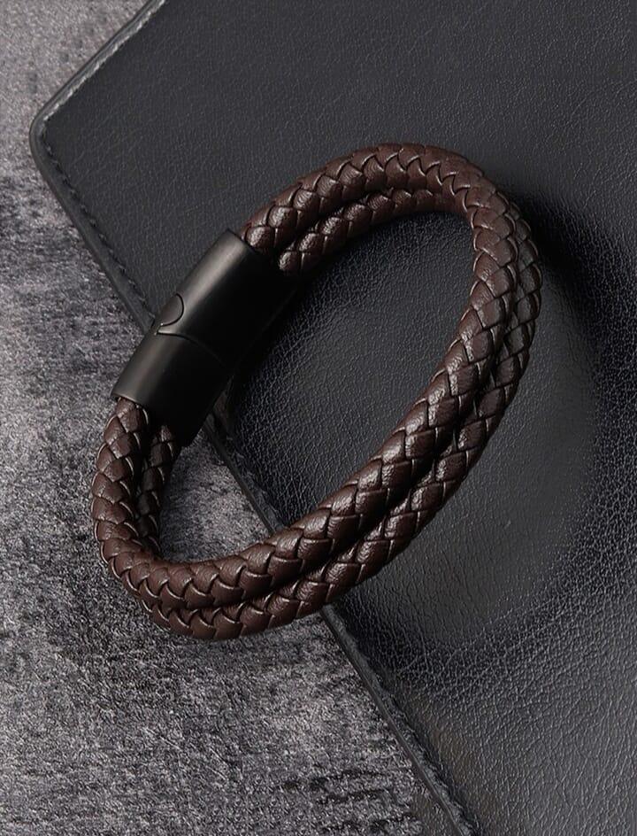 Fashionable And Popular Men Braided Detail Bracelet PU For Jewelry Gift And For A Stylish Look