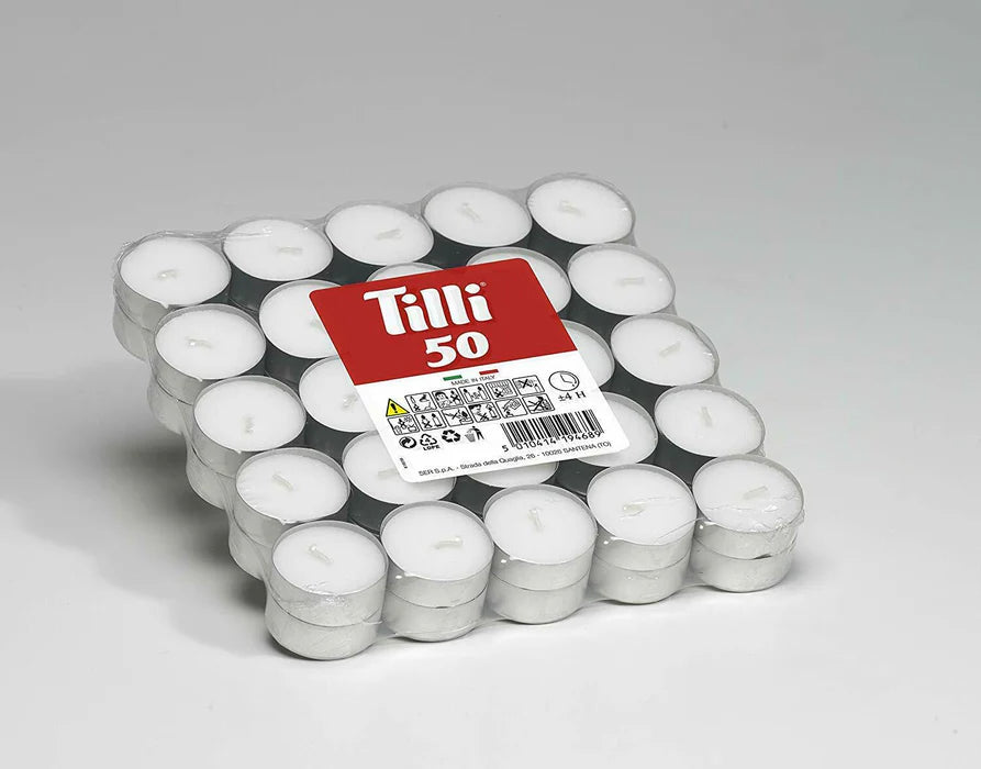 طقم شموع صغيرة 50 قطعة من برايسز - لهب ناعم وهادئ طقم شموع صغيرة 50 قطعة من برايسز - لهب ناعم وهادئ