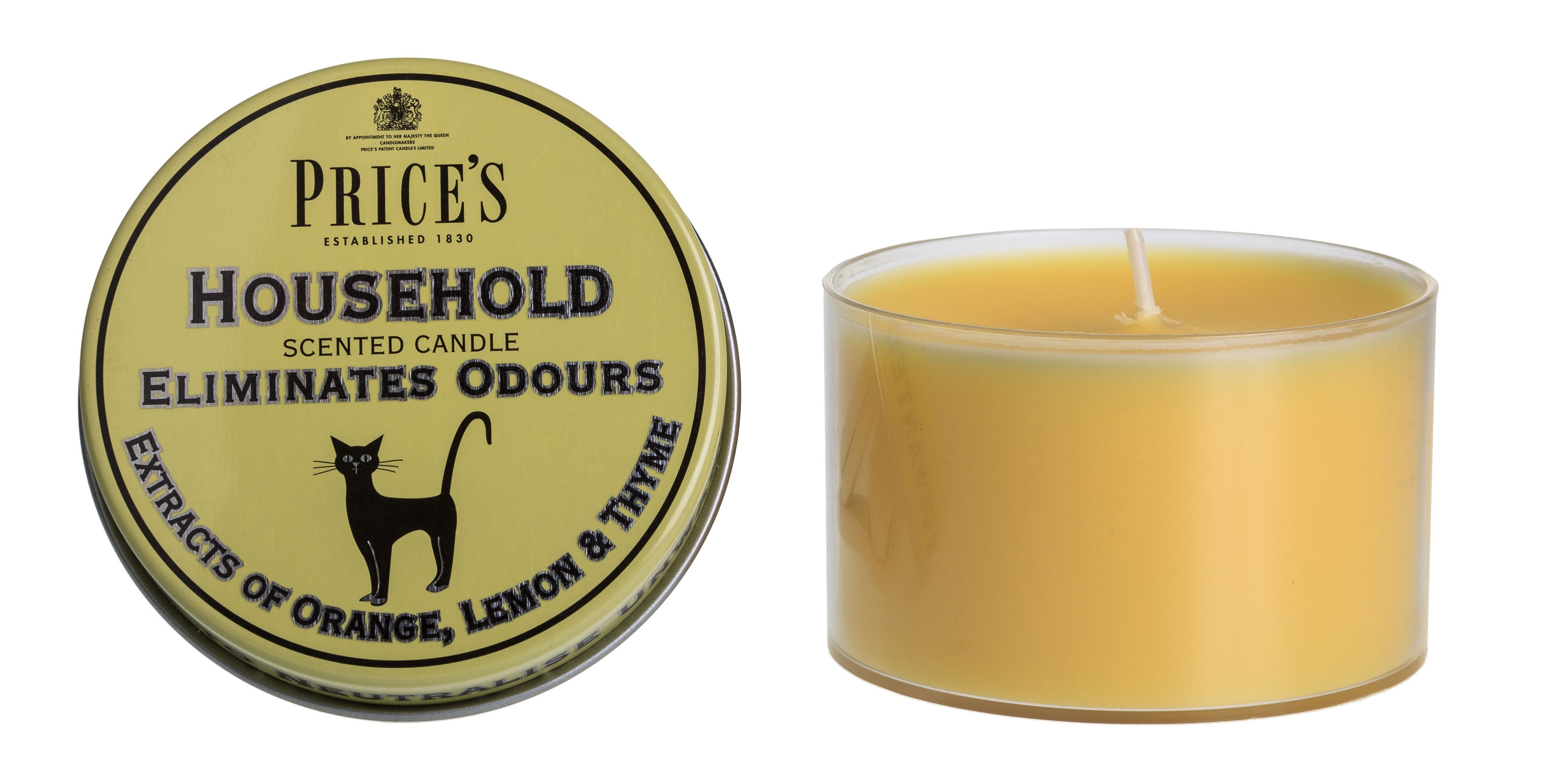 Price’s Tin Scented Candle – Odour Eliminating